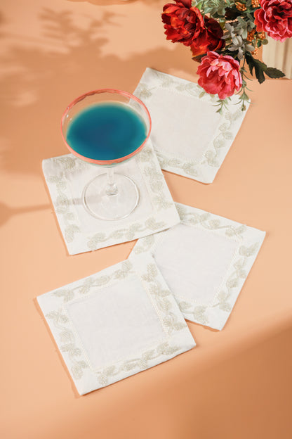 The Seraphina Beaded Cocktail Napkins – Set of 4