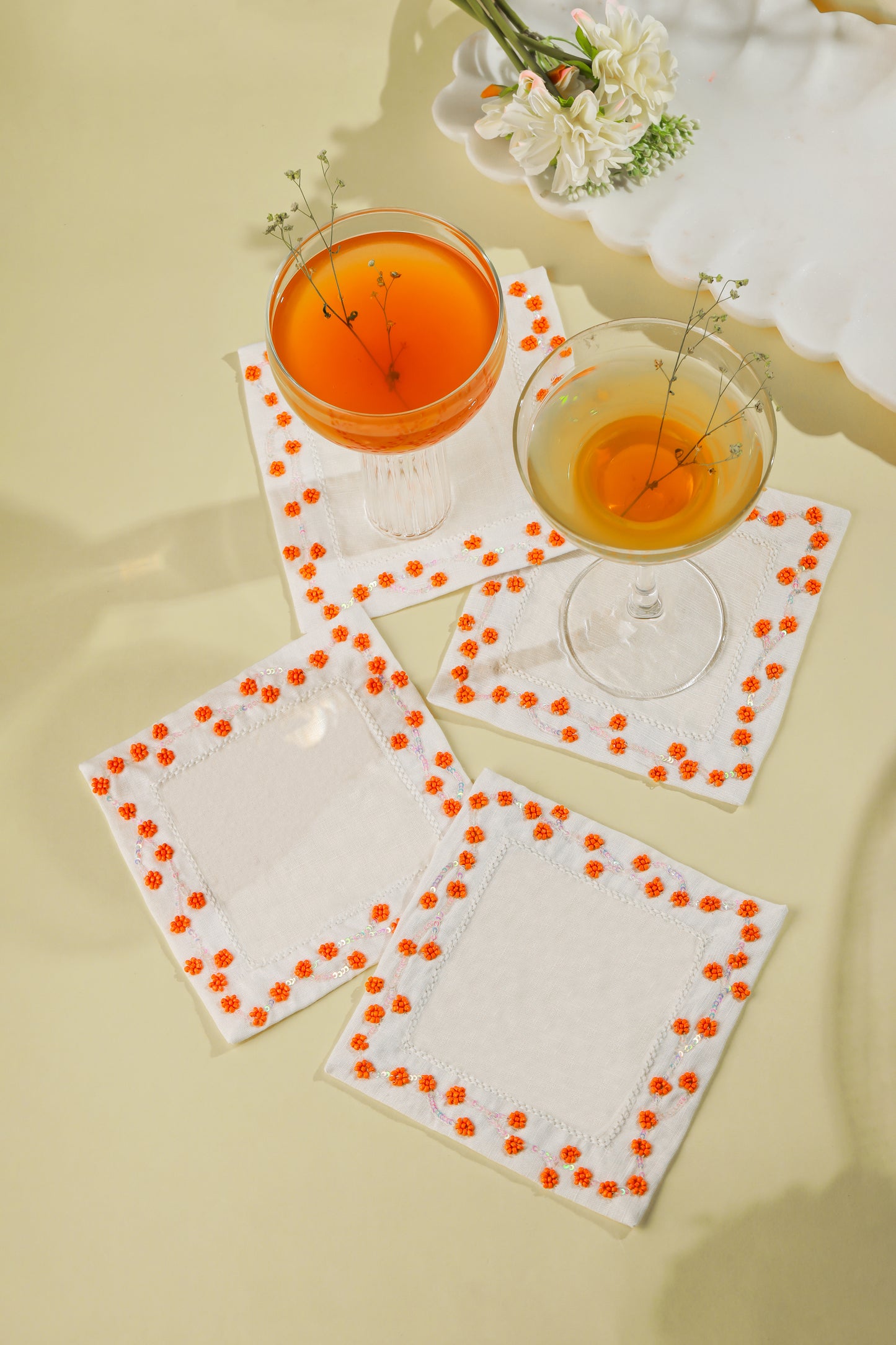 The Clementine Vine Cocktail Napkins – Set of 4