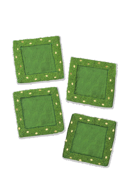 The Verdant Jewel Cocktail Napkins – Set of 4