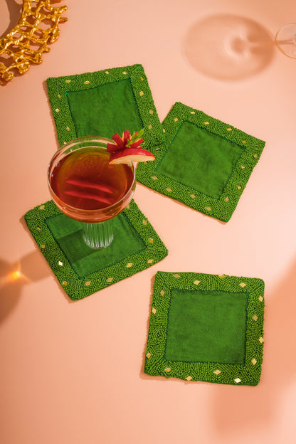 The Verdant Jewel Cocktail Napkins – Set of 4
