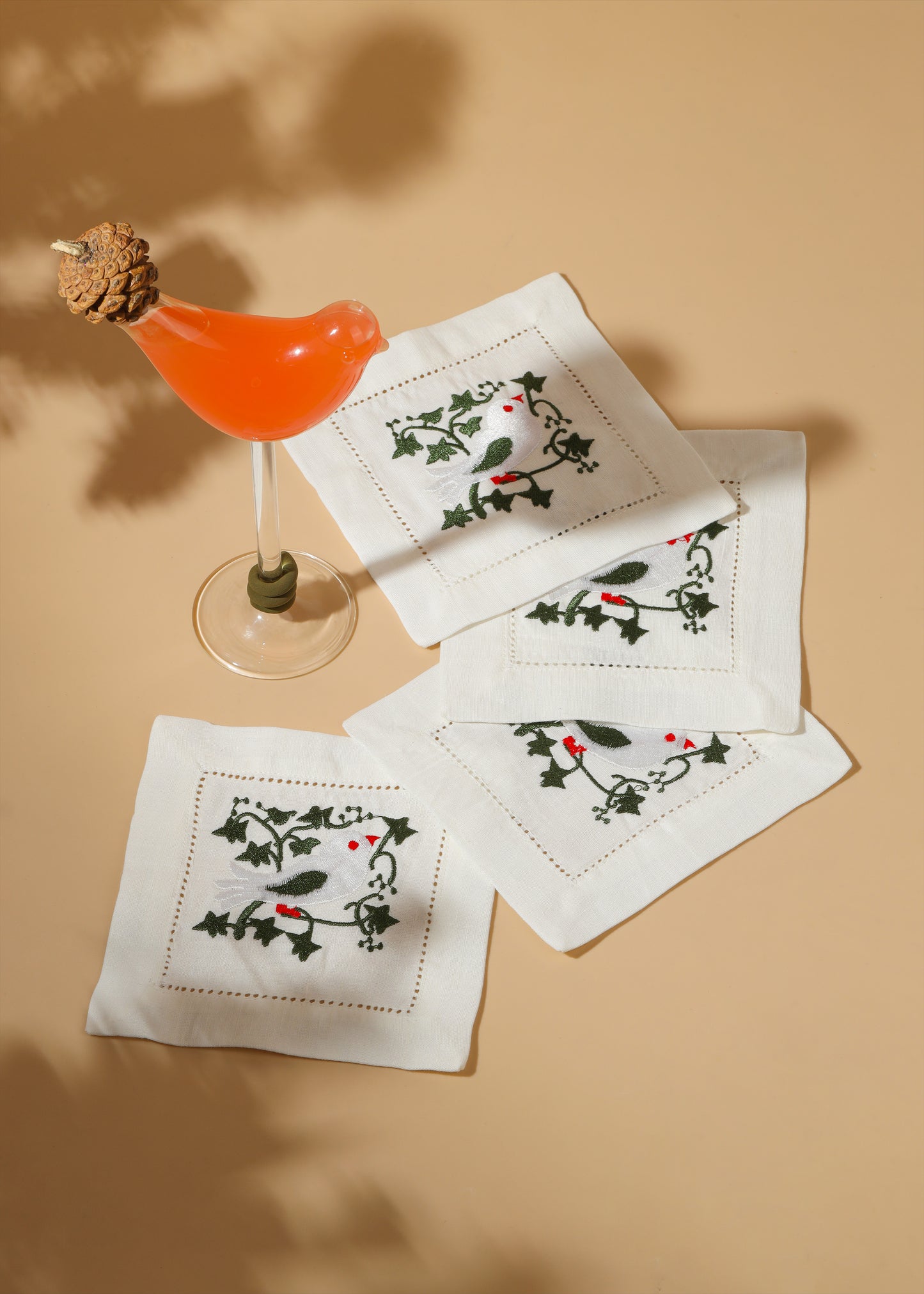 Festive Dove Cocktail Napkins