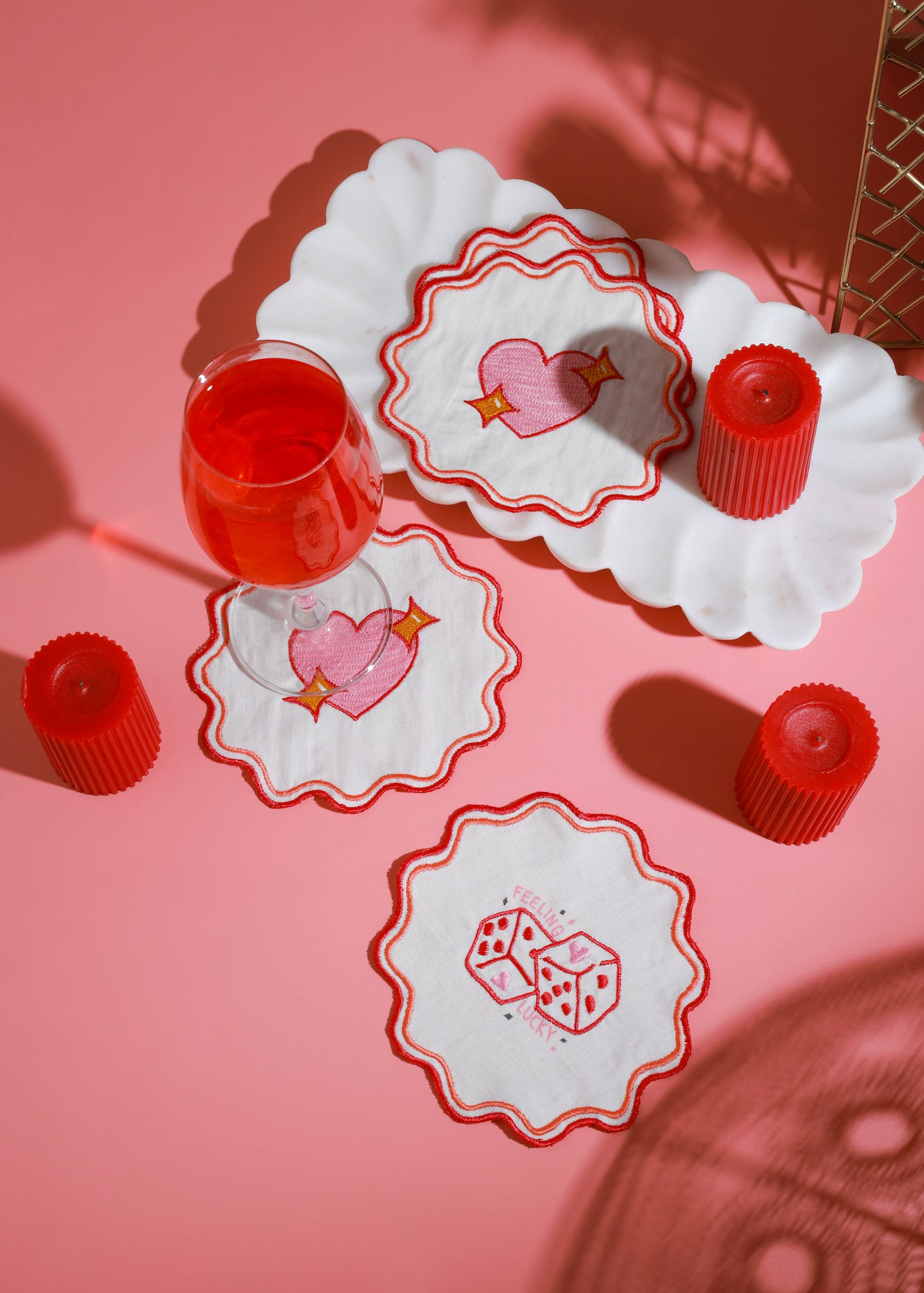 Feeling Lucky & Love Struck Cocktail Napkins (Set of 4)