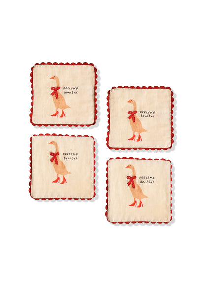Feeling Bonita" Goose Cocktail Napkins (Set of 4)