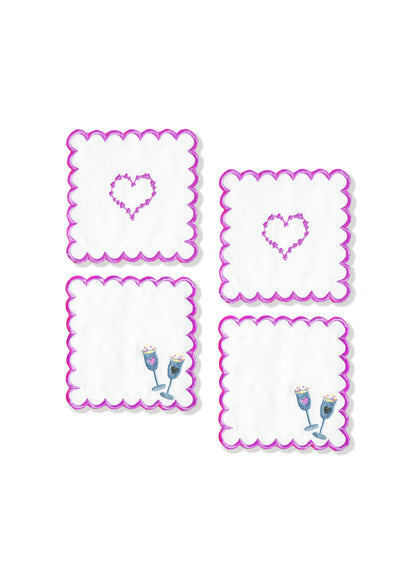 Cheers to Love Cocktail Napkins (Set of 4)
