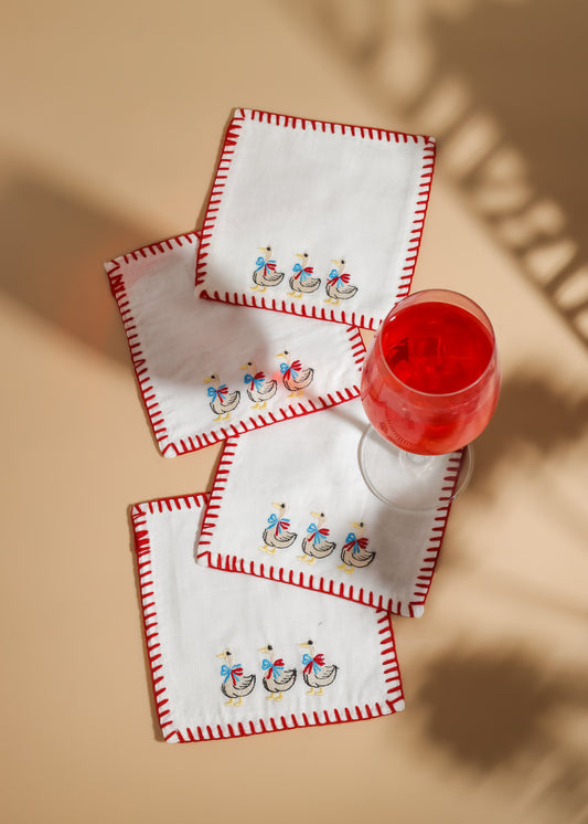 The Gossamer Goose Cocktail Napkins – Set of 4