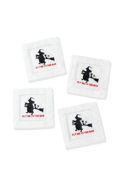 "Fly Me To The Bar" Cocktail Napkins Set