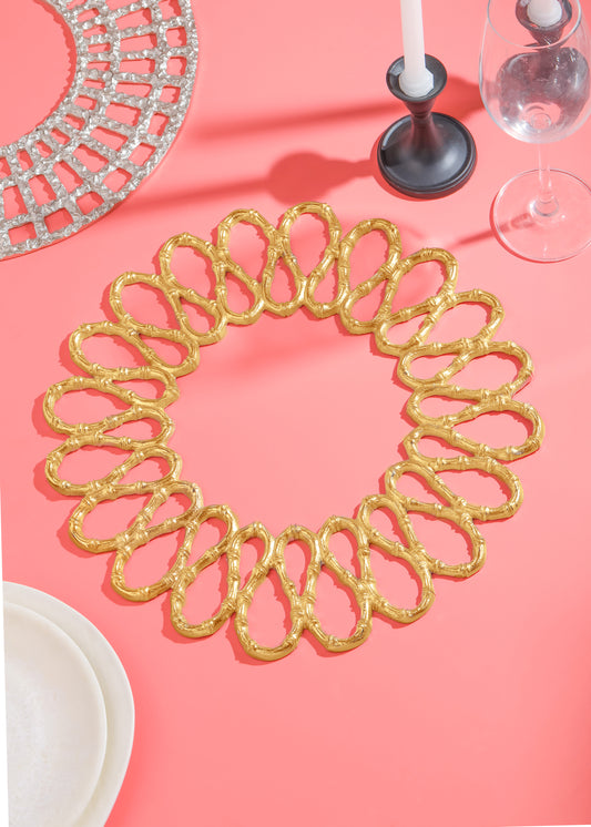Golden Luxe Loop Charger Plate