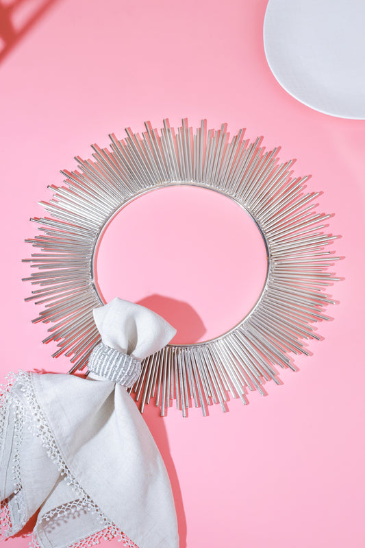 Stellar Sunburst Iron Charger Plate – 14"