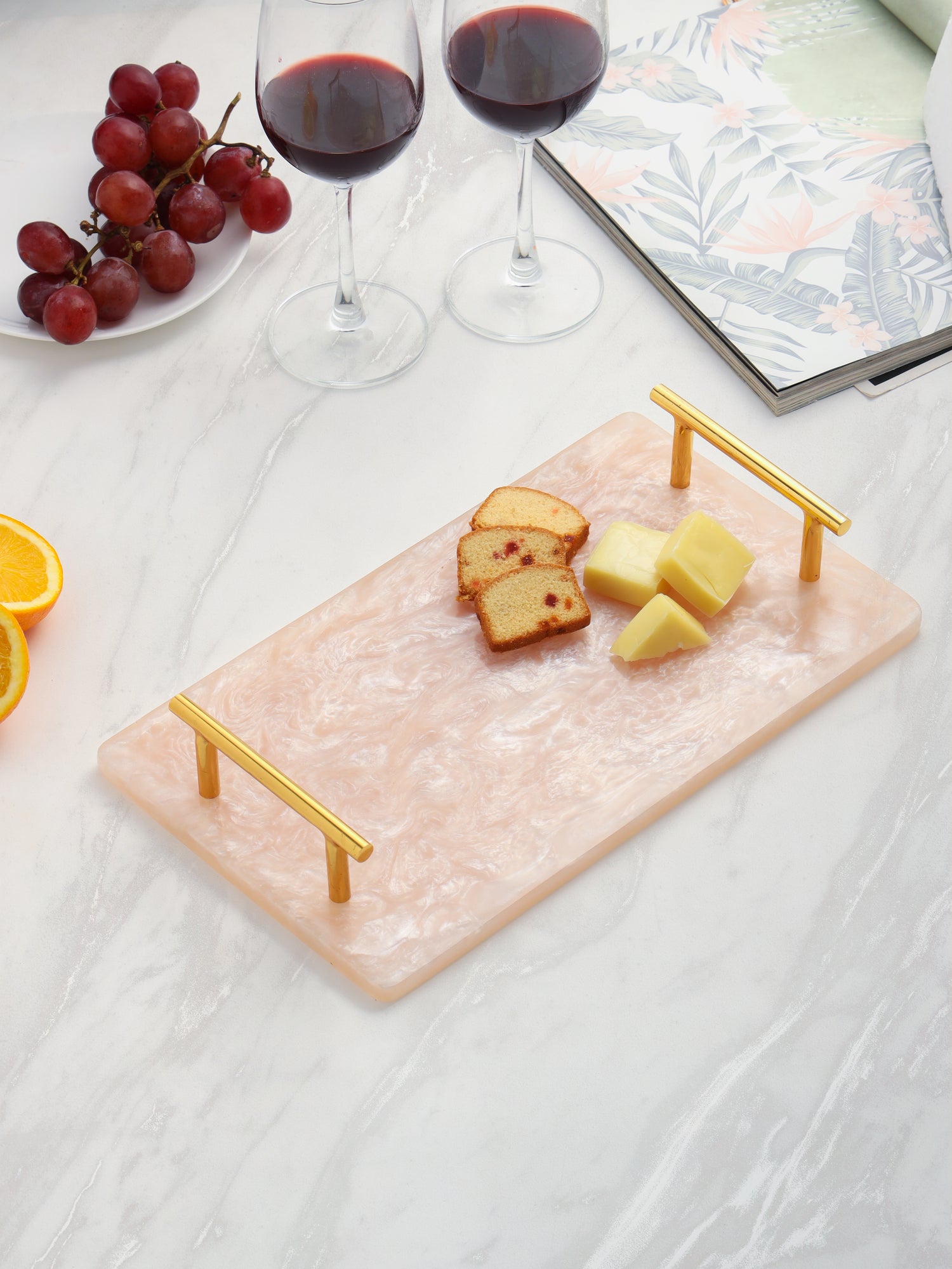 Ivory Resin Serving Board with Handles tiramisuusa