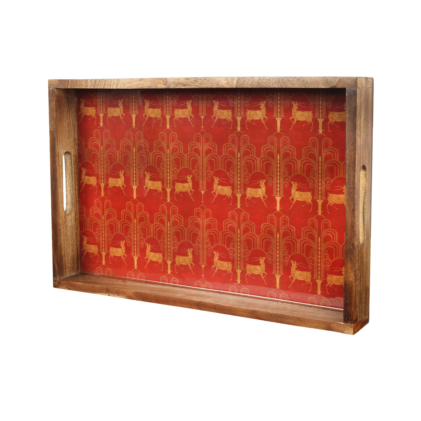 Oh Deer Resin And Wood Decorative Trays- Set of 3