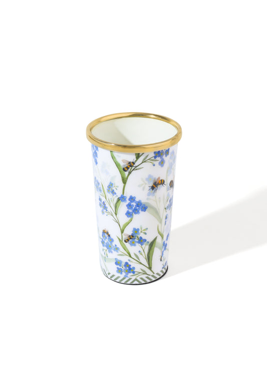 Tiramisu Bluebell Garden Stainless Steel & Brass Tumbler Glass