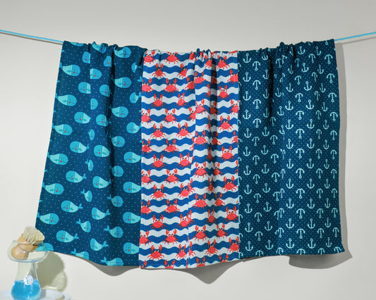 Coastal Charm Nautical Cotton Kitchen Towel Set