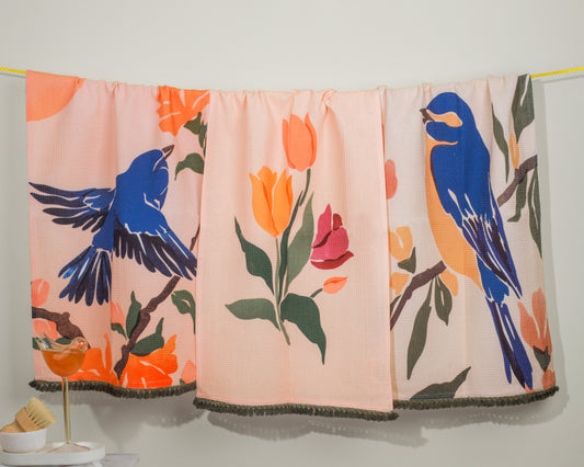 Bluebird Garden" Kitchen Towel Set
