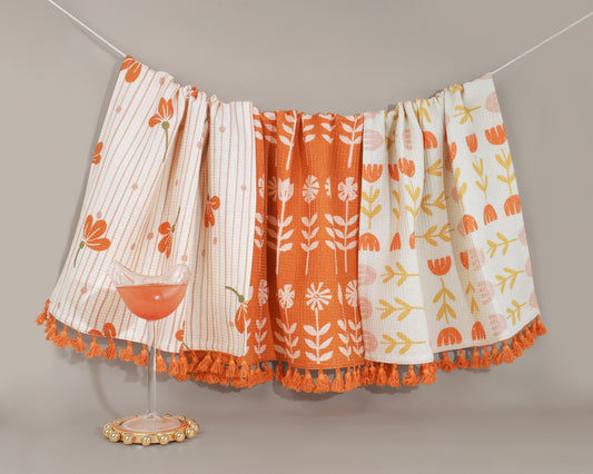 The Valencia Folk Art Kitchen Towel Set