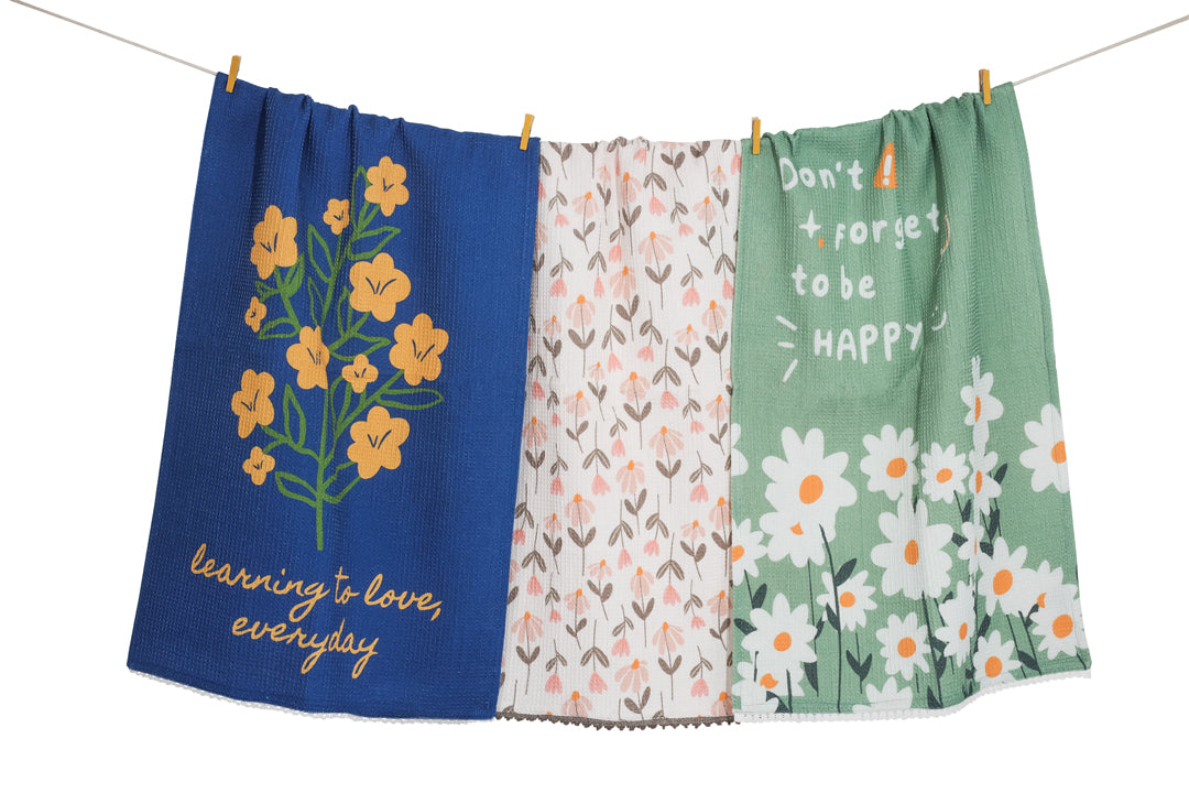 The Good Vibes Botanical Kitchen Towel Set