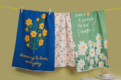 The Good Vibes Botanical Kitchen Towel Set