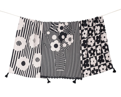 Modern Graphic Floral Kitchen Towel Set