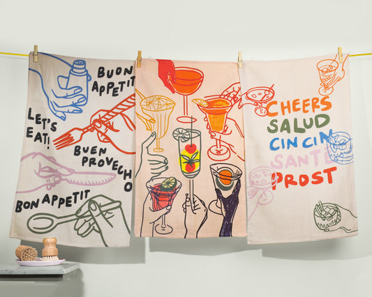 Cheers & Cocktails Kitchen Towel Set