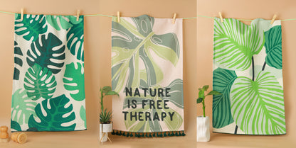 "Nature is Free Therapy" Towel Set