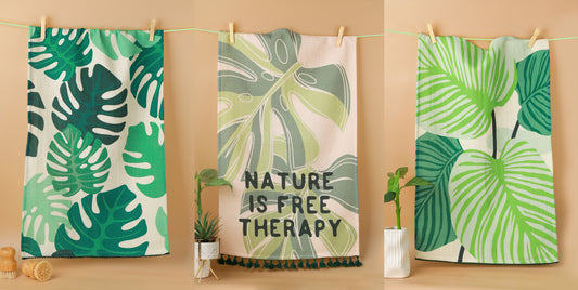 "Nature is Free Therapy" Towel Set