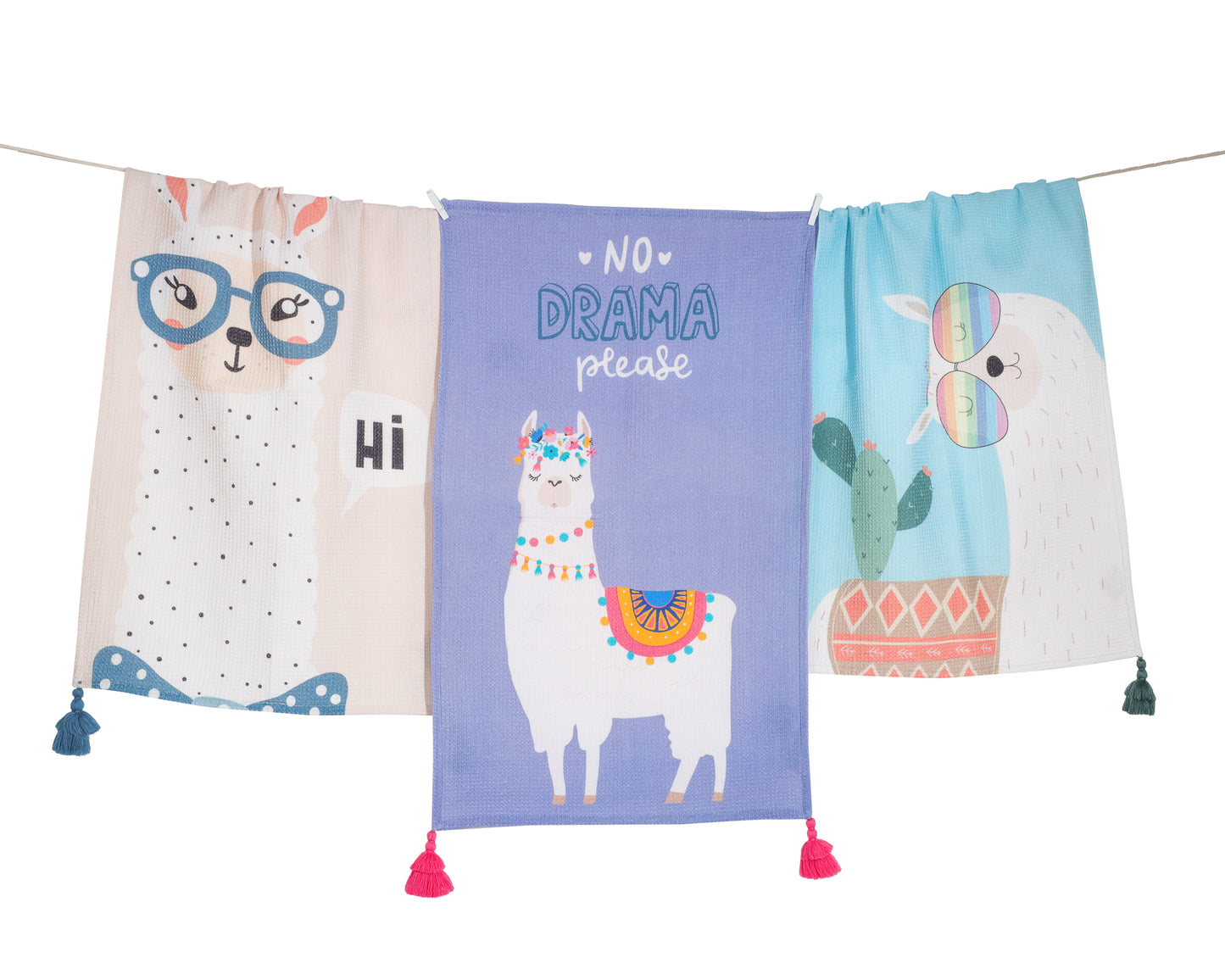 "No Drama Llama" Kitchen Towel Set
