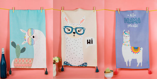 "No Drama Llama" Kitchen Towel Set