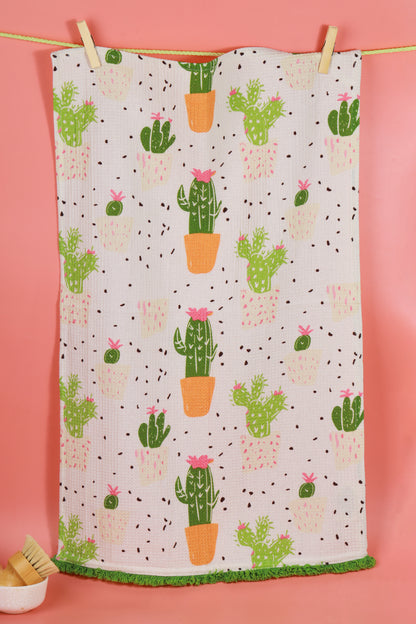 We Grow" Cactus Kitchen Towel Set