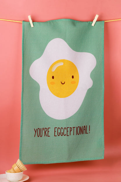 "You're Eggceptional" Food Pun Towel Set