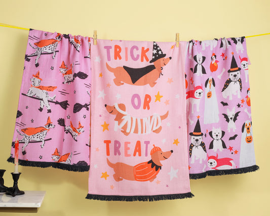 "Trick or Treat" Dog Costume Towel Set
