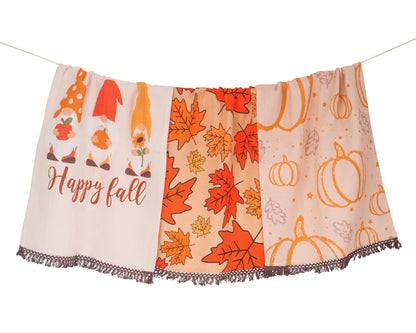 "Happy Fall" Gnome Kitchen Towel Set