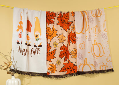 "Happy Fall" Gnome Kitchen Towel Set