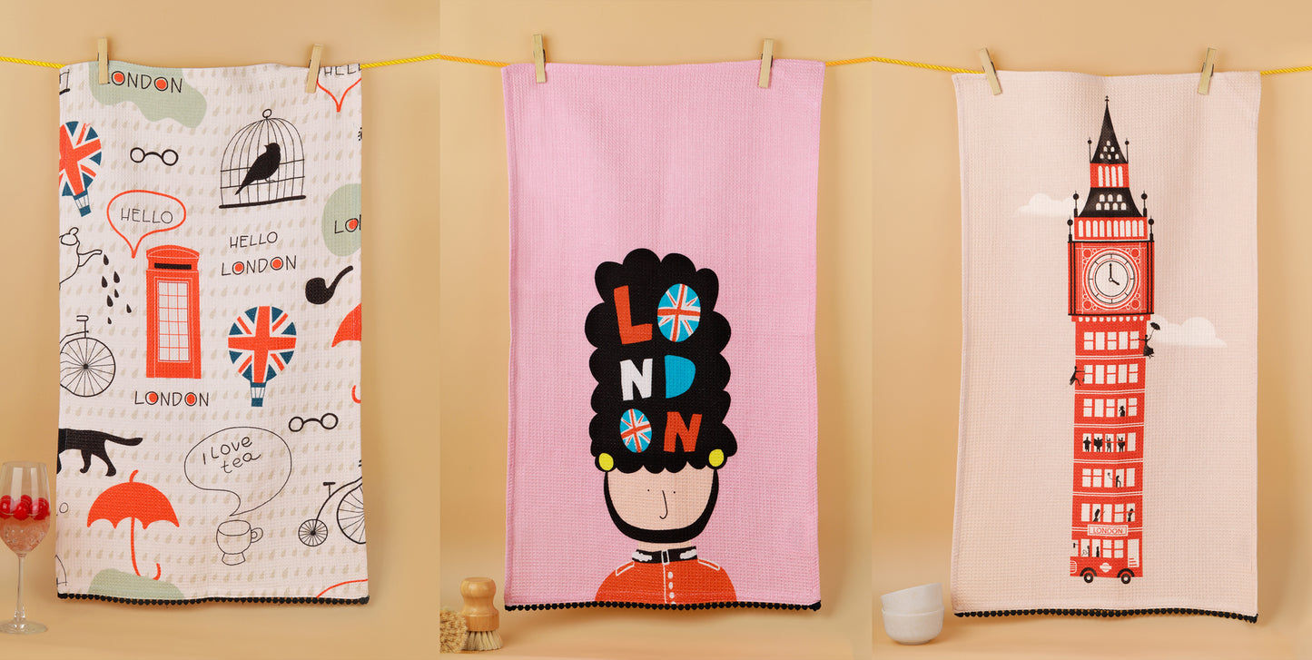 "London Calling" Kitchen Towel Set