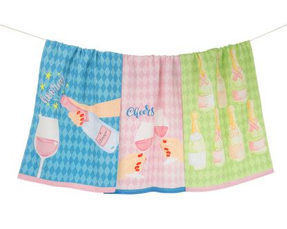 Cheers & Champagne Towel Set
