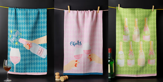 Cheers & Champagne Towel Set