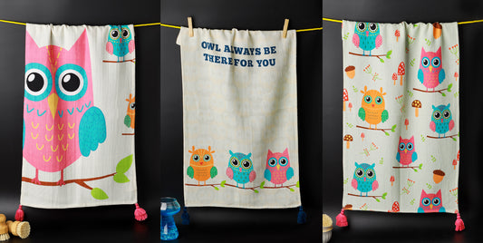 "Owl Always Be There" Towel Set