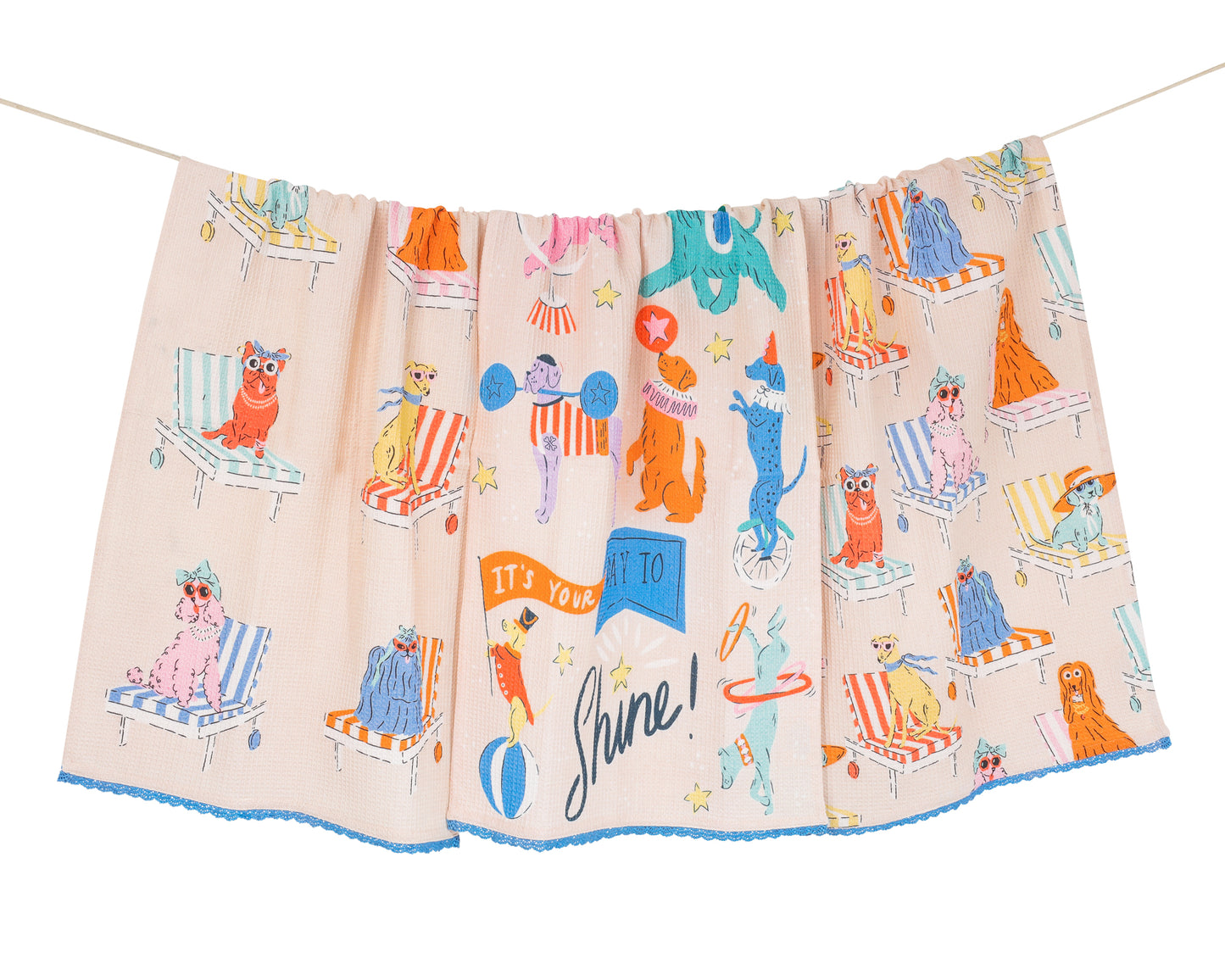 "Day to Shine" Circus Dog Towel Set