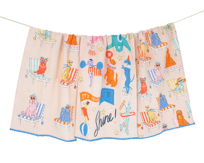 "Day to Shine" Circus Dog Towel Set