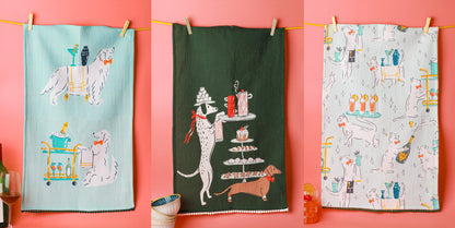 "Cocktail Hour" Dapper Dog Towel Set