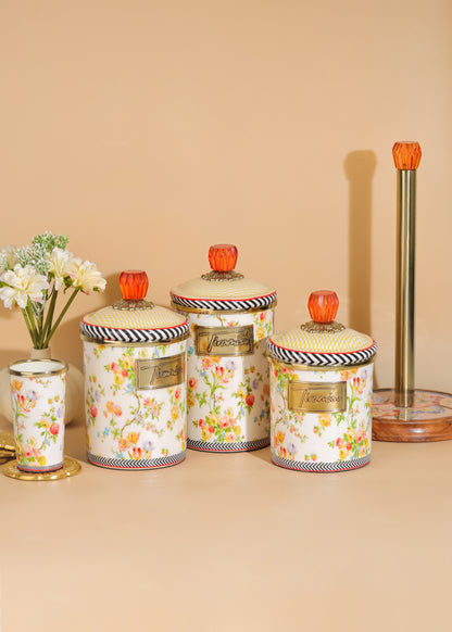 Tiramisu Floral Garden Decorative Kitchen Canister – Small