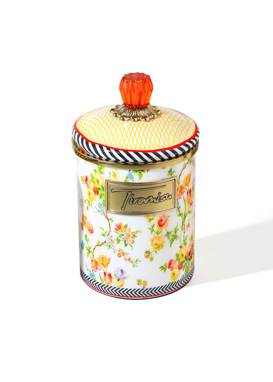 Tiramisu Floral Garden Decorative Kitchen Canister – Medium