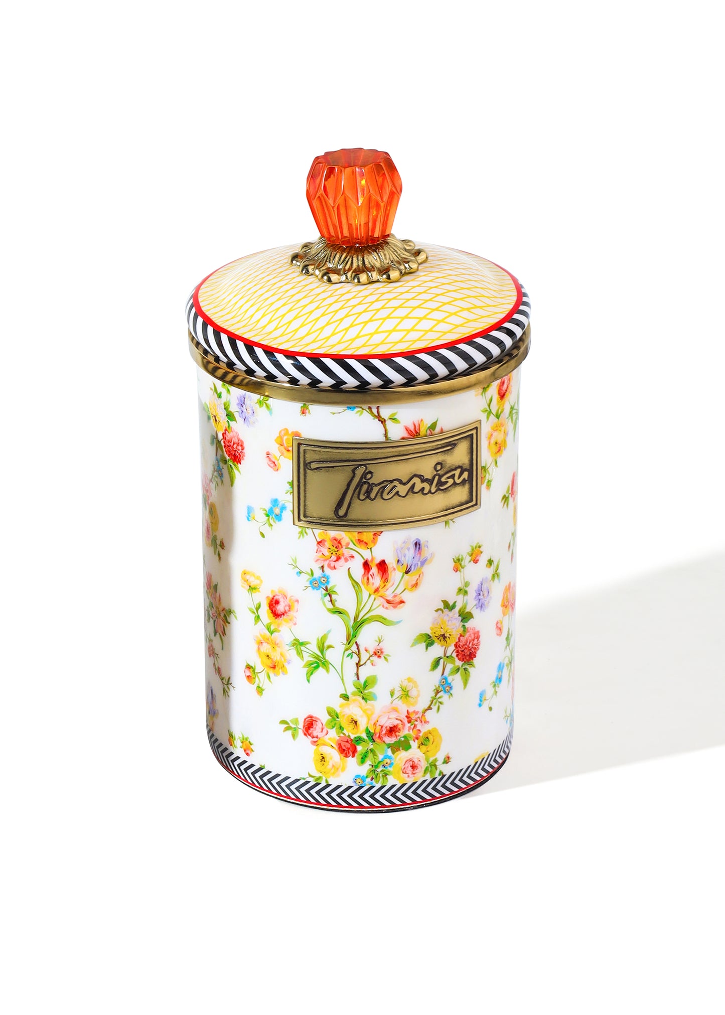 Tiramisu Floral Garden Decorative Kitchen Canister – Large