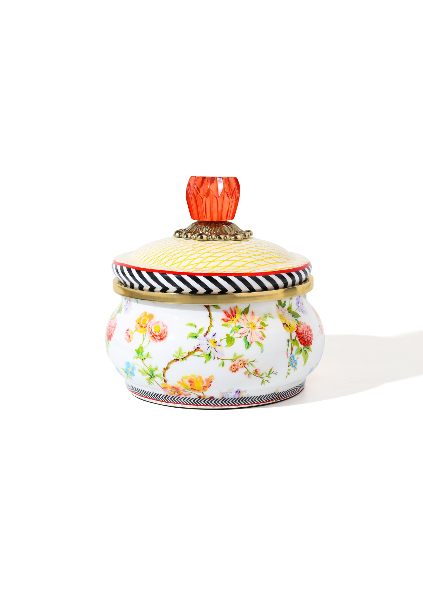 Tiramisu Floral Garden Decorative Storage Pot with Lid