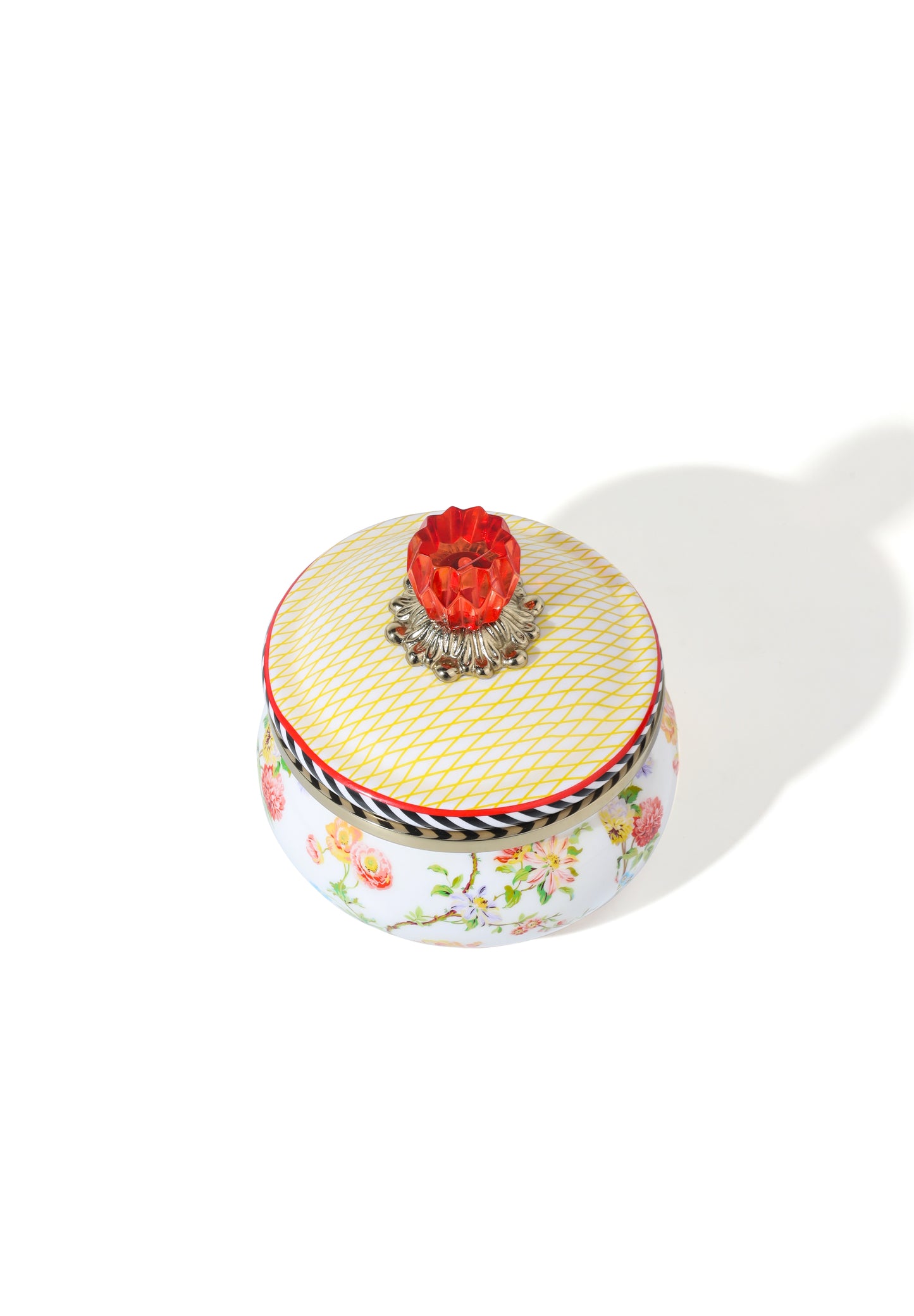 Tiramisu Floral Garden Decorative Storage Pot with Lid