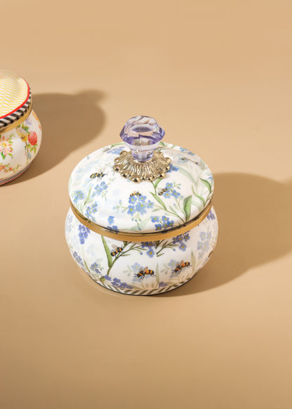 Tiramisu Bluebell Garden Decorative Storage Pot with Lid