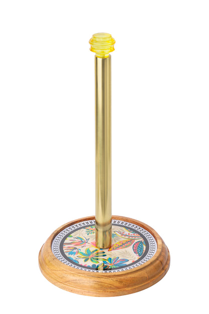 Tropical Bloom Enamel Paper Towel Holder