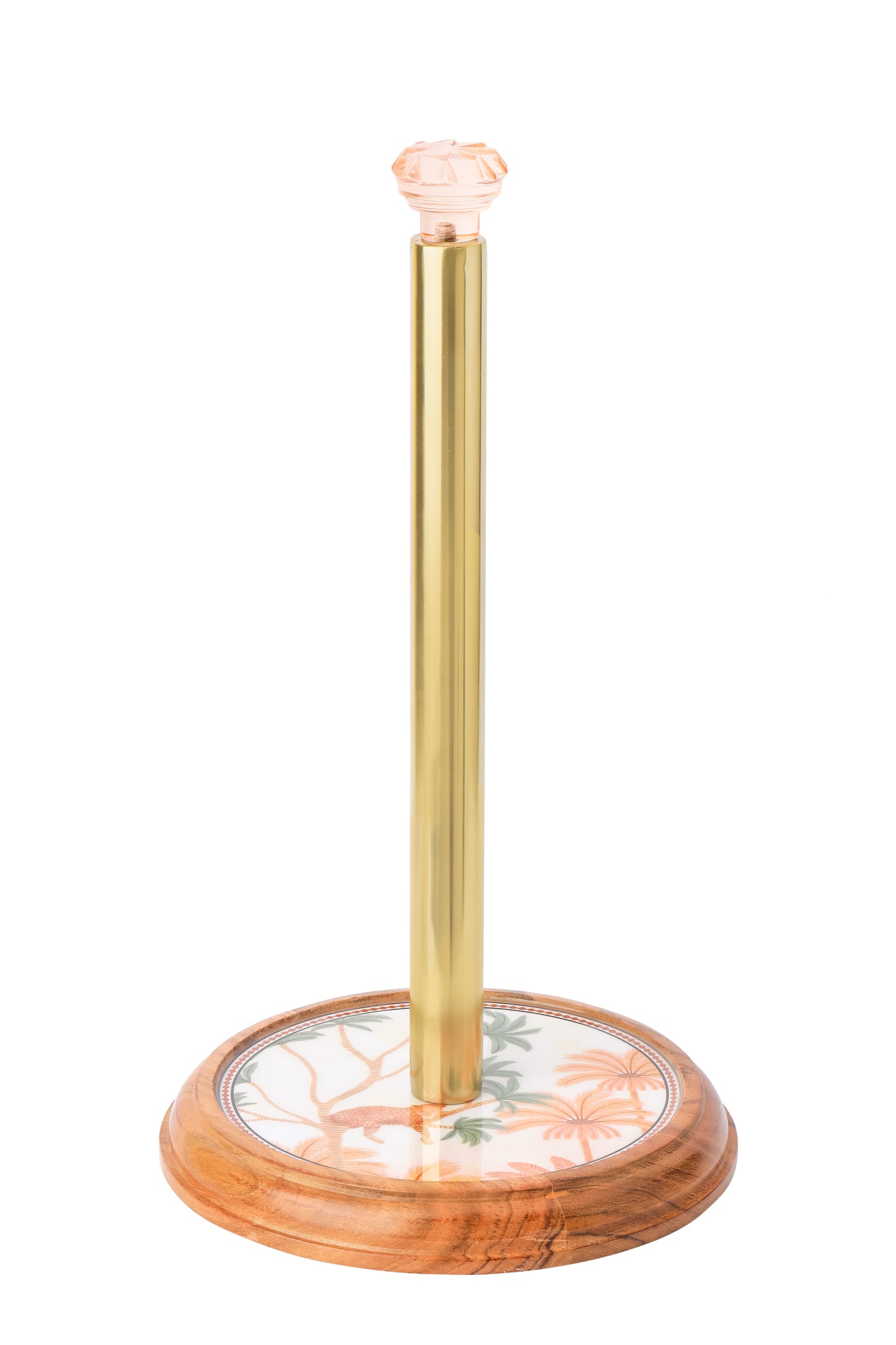 Savannah Blush Enamel Paper Towel Holder