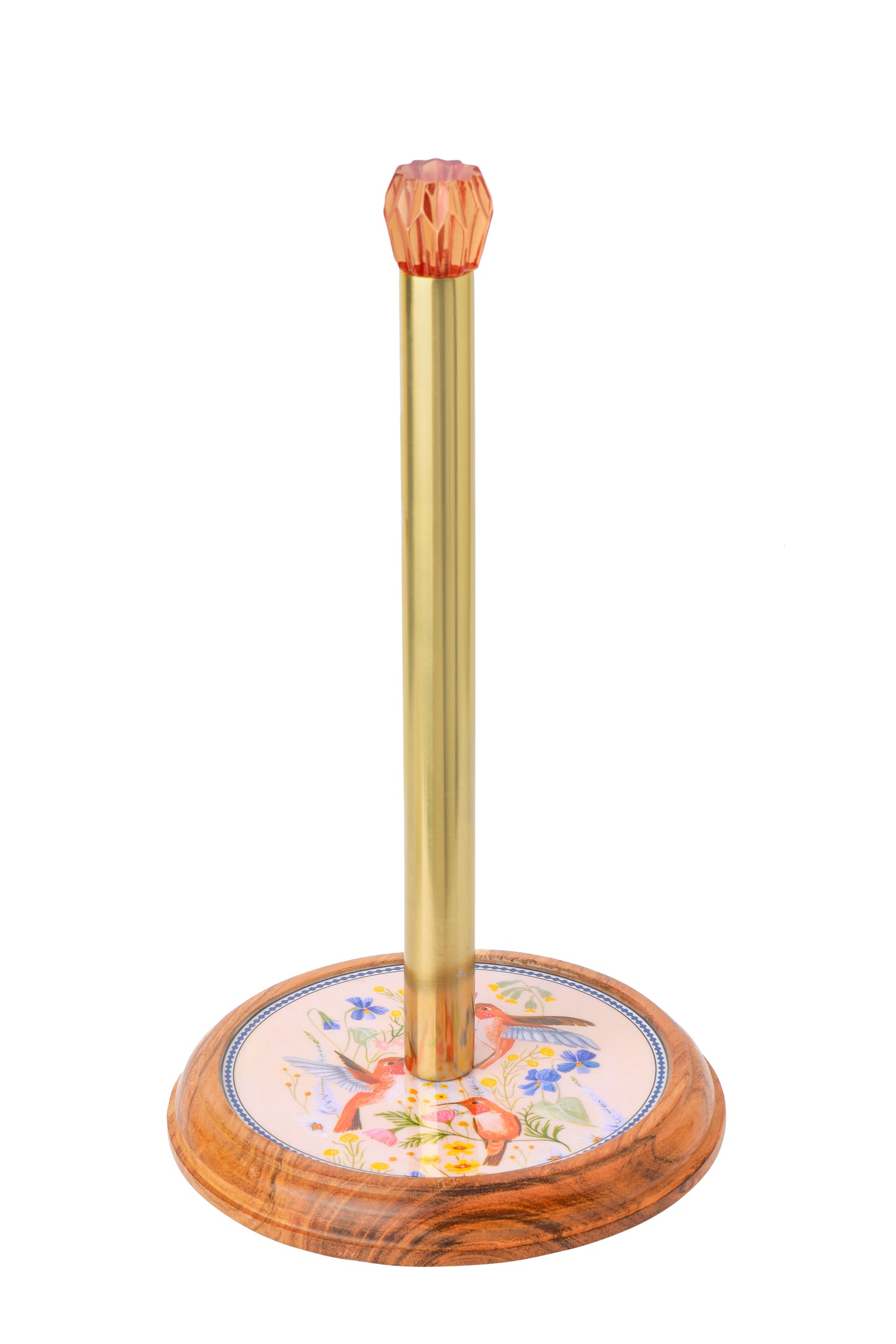 Songbird Garden Enamel Paper Towel Holder