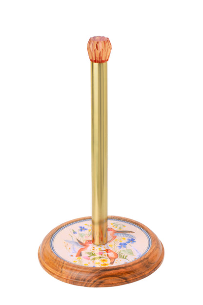 Songbird Garden Enamel Paper Towel Holder