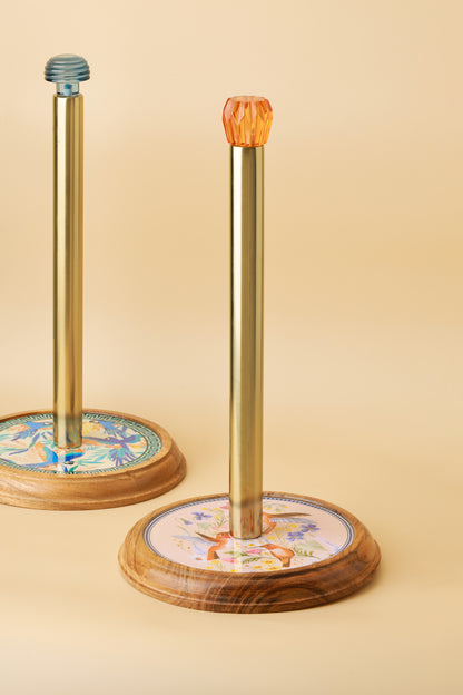 Songbird Garden Enamel Paper Towel Holder