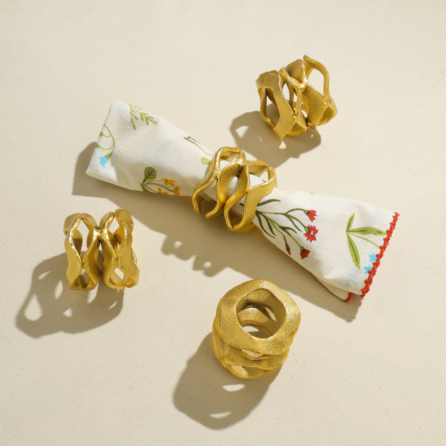 Radiant Gold  napkin Rings
